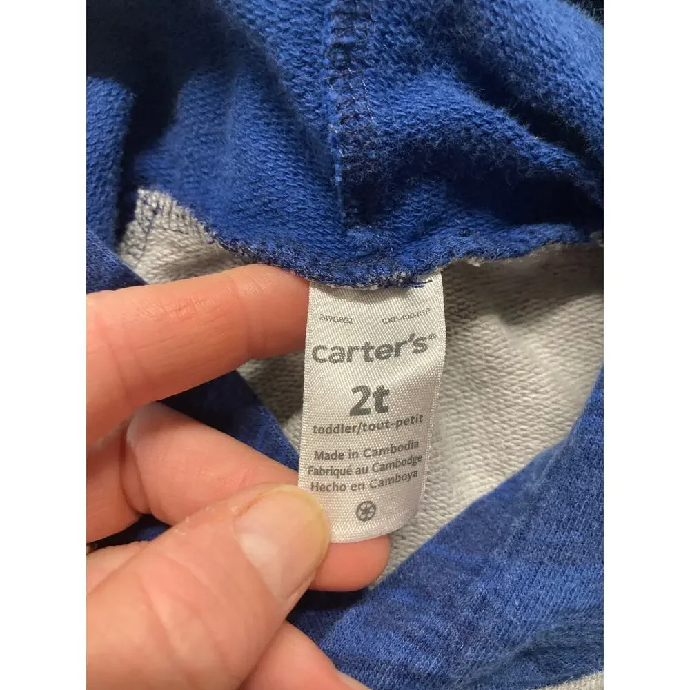 Carter’s “Way Too Fast” Boys Pullover Hoodie, Size 2T